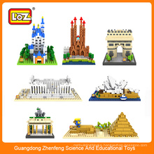 LOZ architectural blocks for kids,kids assembling toys